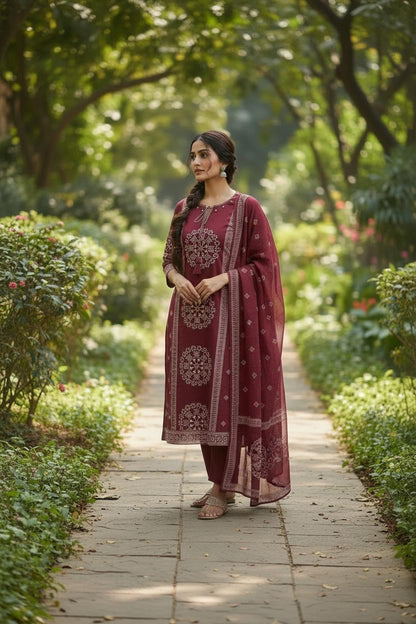 Mandala Printed Suit Set