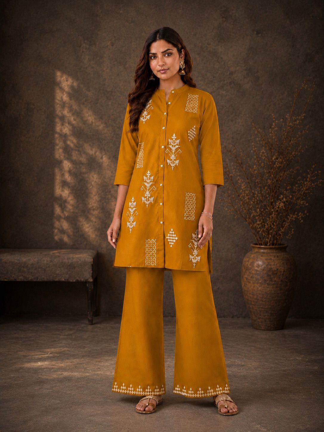 Mustard Muse Cotton Co-ord Set