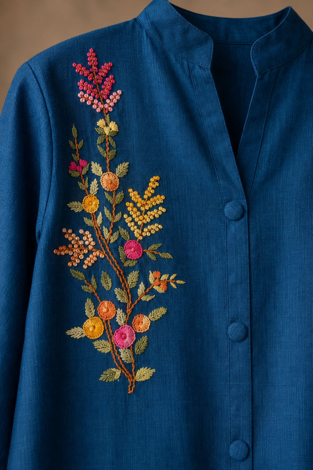 Blue Charm Embroidered Co-ord Set