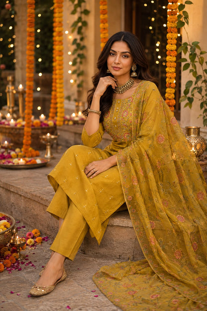 Radiant Floral Suit set